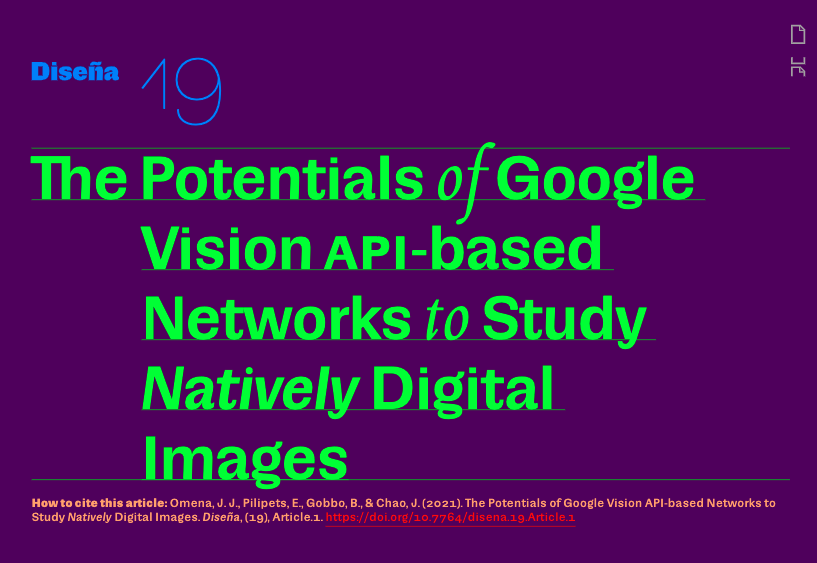 [paper] The Potentials of Google Vision API-based Networks to Study Natively Digital Images